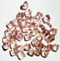 40 7x8mm Transparent Pink Pillow Beads